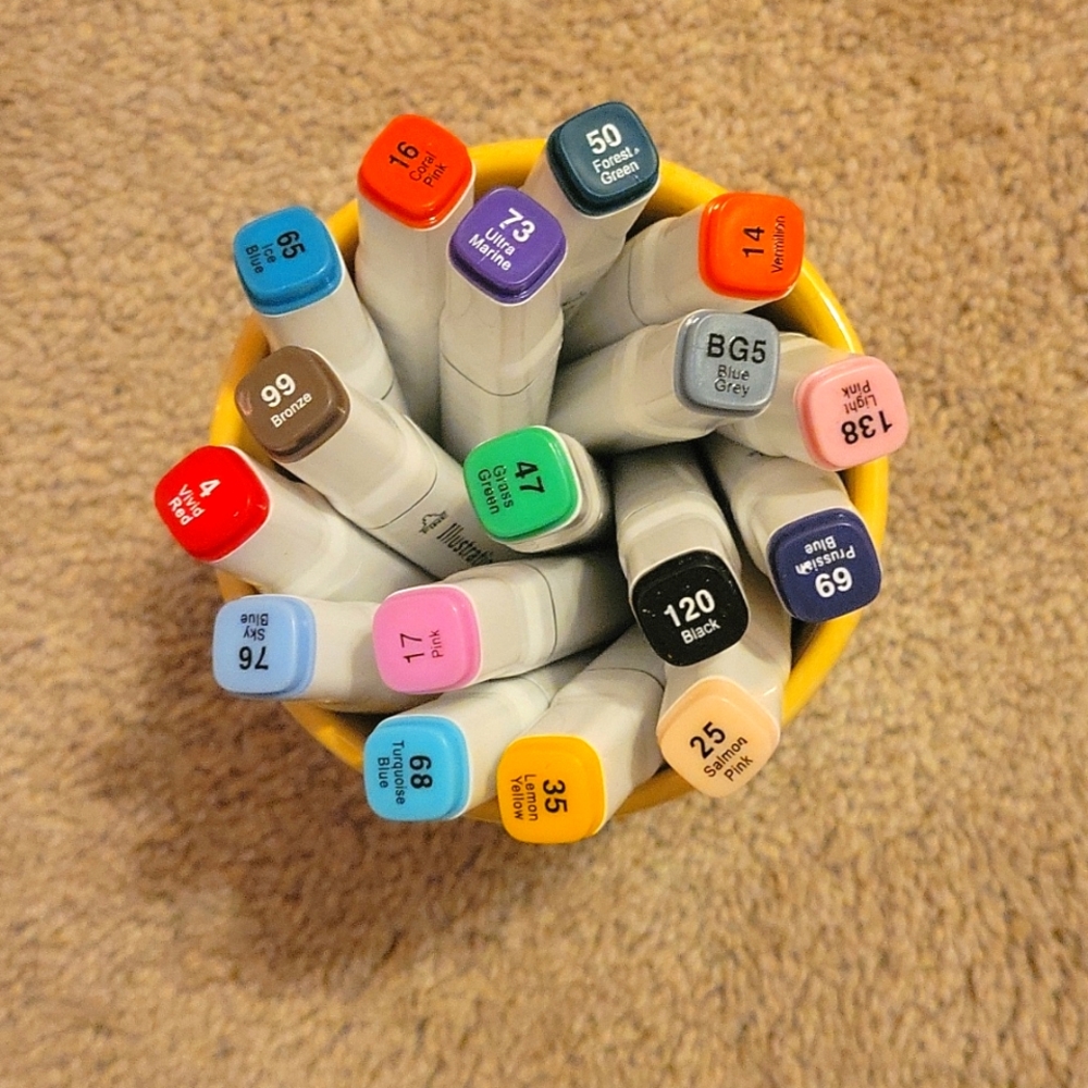 Watercolor double-sided markers